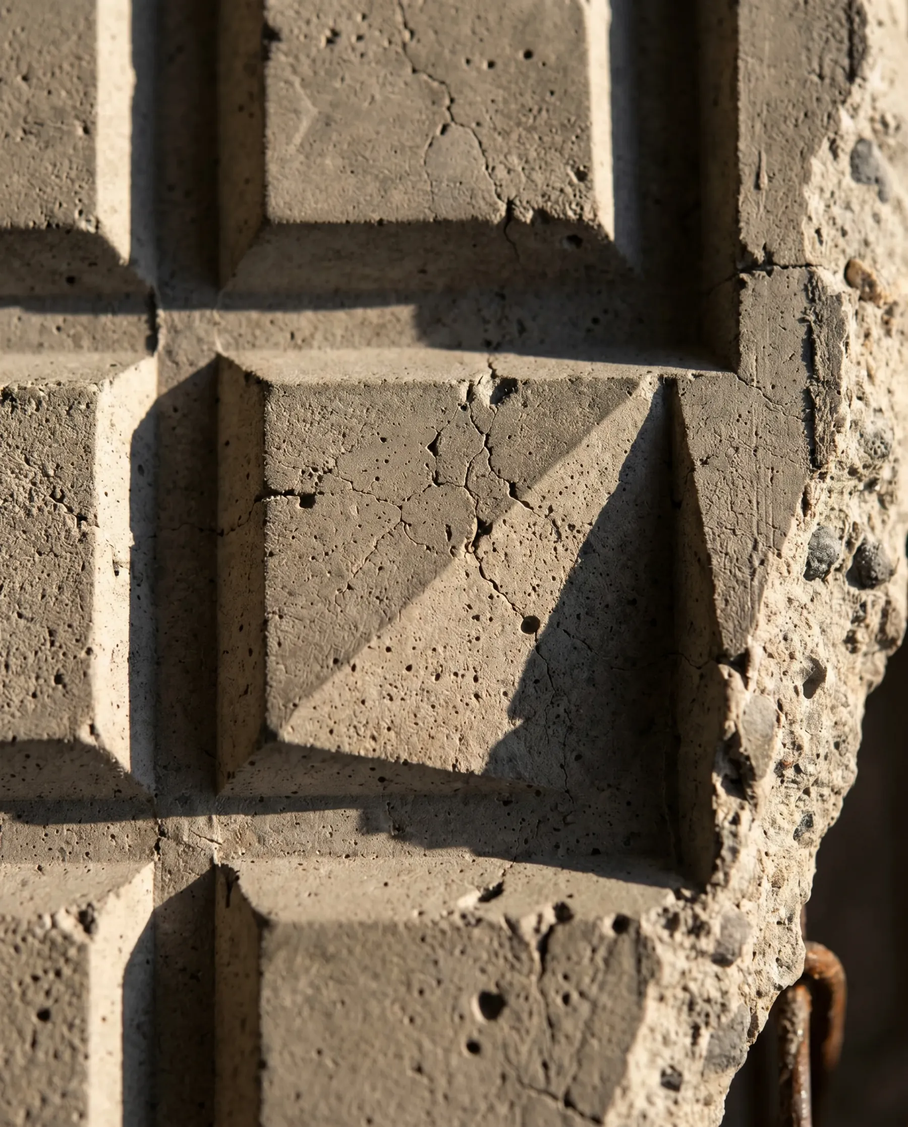 Rebar masa yakın çekim — beton yüzey dokusu